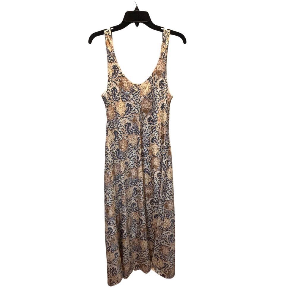 Drew Anthropologie Sleeveless Shift Dress in Blue Paisley $238 Medium - Picture 2 of 4